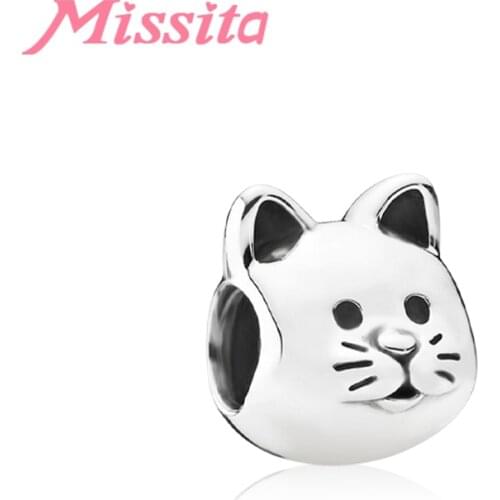 MISSITA Baby Kitty Cat Person Beads fit Charm Bracelets & Bangles DIY Jewelry Women Bracelets Accessories Anniversary Gift
