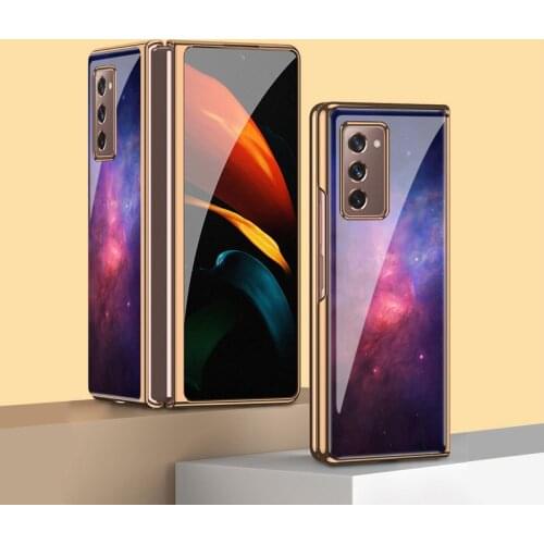 Z Fold2 5G Funda Case for Samsung Galaxy Z Fold 2 Case Colorful Starry Sky Patterned Coque Phone Case Cover Capa Z Fold 2