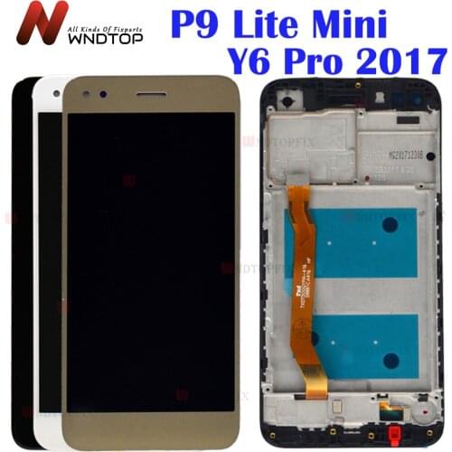 For Huawei P9 Lite Mini LCD Display Touch Screen Digitizer With Frame SLA-L02/SLA-L22/SLA-L03/Y6 Pro Assembly Replacement Parts