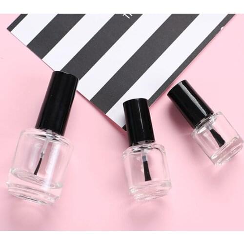 5/7.5/10ml Travel Nail Polish Empty Refillable Glass Bottle Storage Container