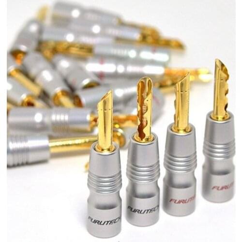FURUTECH GS-200B(G) Copper Gold-plated Speaker Banana Plug Speaker Amplifier HiFi Connector