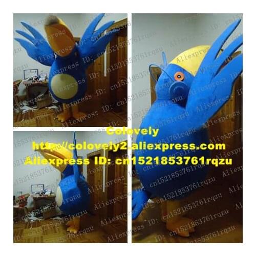 Swift Blue Bird Toco Toucan Woodpecker Hickwall Hornbill Toucan Mascot Costume Cartoon Character Adult Yellow Pointy Mouth ZZ540