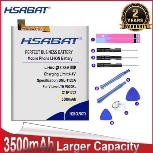HSABAT 0 Cycle 3500mAh C11P1702 Battery for Asus ZenFone V Live ZenFone V Live LTE A009 V500KL High Quality Accumulator