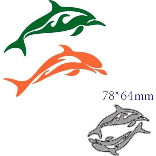 Metal cutting dies cut die mold Animal dolphin decoration Scrapbook paper craft knife mould blade punch stencils dies