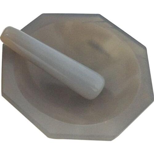 Natural Agate Mortar and Pestle Lab Grinding and Mixing