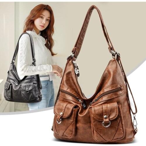 2021 new women bag High Quality Leather Messenger Bag for Female Shoulder Bag Vintage Tote Bag Clutch Purse Women Handbag