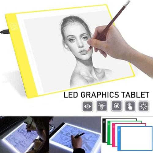A4 LED Drawing Tablet Digital Graphics Pad 3 Level Dimming LED Light Box Copy Board Electronic Graphic Painting Writing Table