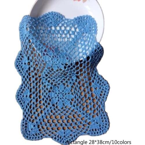 Vintage lace cotton table place mat pad Cloth crochet placemat cup mug Christmas tea coffee coaster dining drink doily kitchen