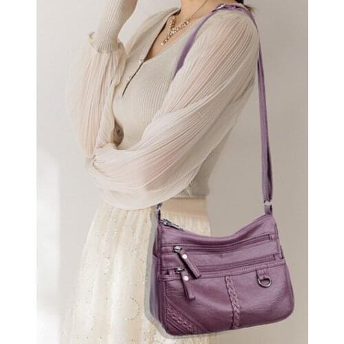 High Quality Ladies Handbag Fashion Soft Leather Shoulder Bag For Women Multi-layer Messenger Bags Luxury Casual Crossbody Bags