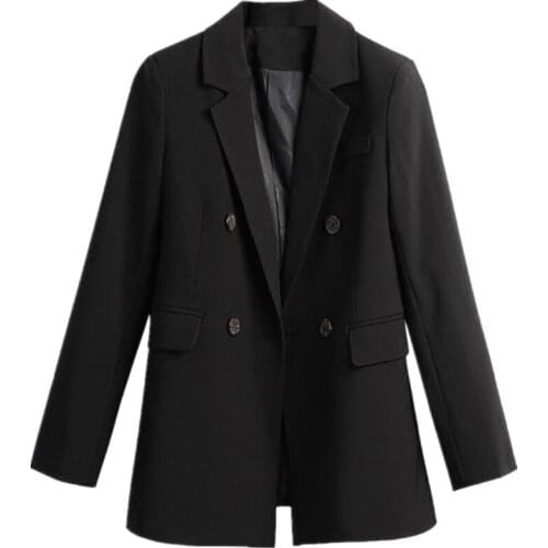2020 Spring Autumn New Fashion Double-breasted Small Suit Jacket Blazers Jackets Women Loose Casual Blazers Coats PR116