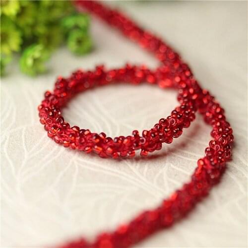 0.5cm*1yards multi color beaded trimmings for clothing wedding dresses DIY sewing accessories trim for tailor