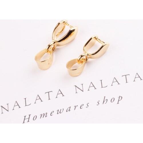 10pcs Pure Copper Plated Necklace Pendant Buckle Hang Buckle Clip Buckle Melon Buckle Diy Earjewelry Accessories Wholesale