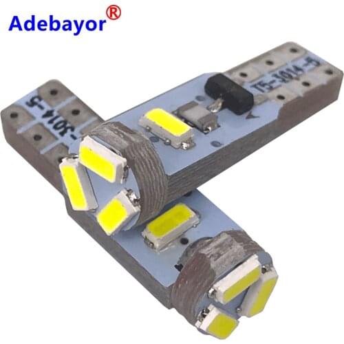 2800pcs T5 led 5 SMD 3014 LED 5SMD Instrument Panel Speedometer Dashboard Light Bulbs LED white blue red yellow ice blue 12V