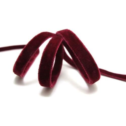 6 / 9/ 22/ 36mm || DOUBLE SIDED Velvet Ribbon || Swiss Made Nylon Velvet by the YARD