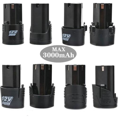 12V Electric Screwdriver Lithium Battery Large Capacity 18650 Battery Hand Drill Power Battery 3000 mAh Battery Pack