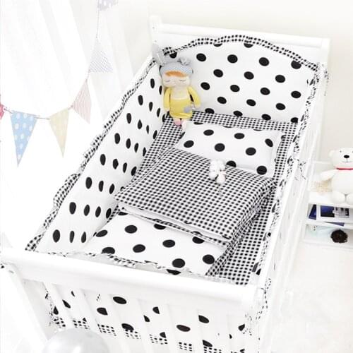 Baby Bed Sets Bumper100% Cotton Anti-collision Washable Newborn Crib Duvet Cover Bed Sheet Pillowcase Bed Hanging Bag Bedding De