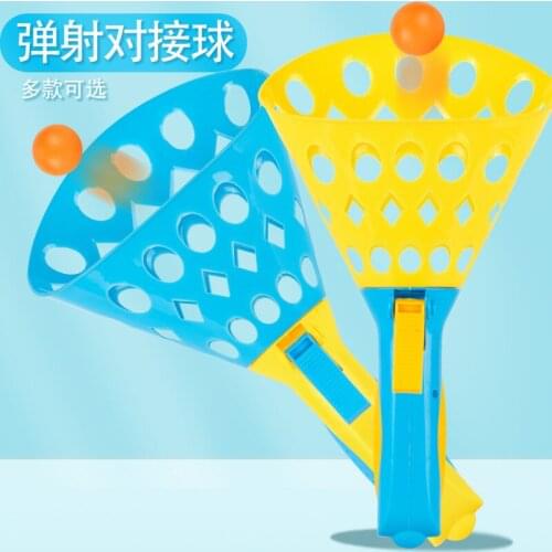 Childrens Sports Outdoor Toys Docking Launch Elastic Ball Interactive Projectile Catch The Ball on Bounce Ping-pong Balls Shot
