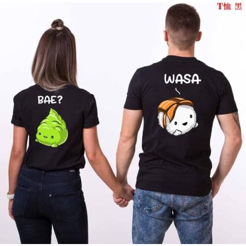 Kawaii Couples Clothes Cartoon Onigiri Wasabi Cute Graphic T Shirts Oversize Japanese Streetwear T-shirt Lover Oversized T-shirt