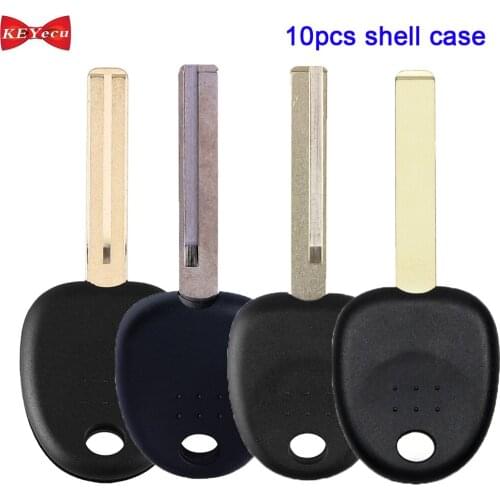 KEYECU 10pcs for Hyundai Accent Azera Genesis Sonata Veloster i25 for Kia Borrego Transponder Key Shell Case Fob