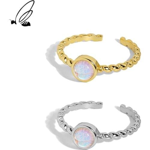 SSTEEL 925 Sterling Silver Minimalist Design Mahogany Micro Moonstone Rings Gifts For Women Ring 2021 Trend Fine Jewellery