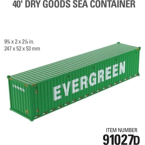 Collectible Diecast Toy Model Gift DM 1:50 Scale EVERGREEN 40-foot Truck Container Model For Business Gift,Display Decoration