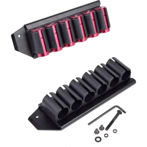 Tactical Hunting 12 Gauge Shotgun Magazine Quick Detach Side Saddle for Mossberg 500 590 12GA 6 Round Shell Carrier Bandolier