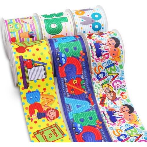DIY Handmade Materials Printed Grosgrain Ribbon 50 Yard Per Size 55575