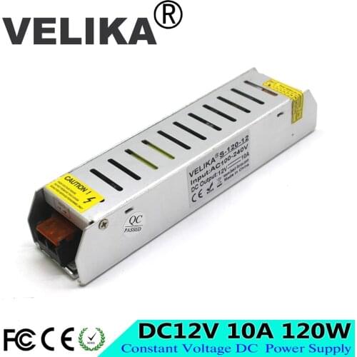 Mini Size 12V 10A 120W Switching Power Supply Driver Transformer AC 100-240V to DC 12V SMPS For LED Strip Display lamp Light