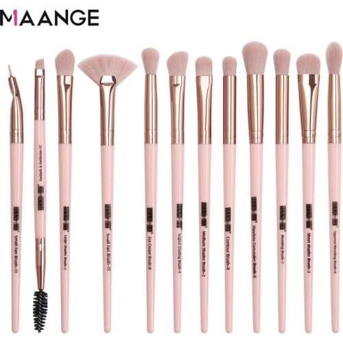 MAANGE Makeup Brushes Set 3-12pcs/lot Eye Shadow Blending Eyeliner Eyelash Eyebrow Blending Cosmetic Tool Kit Blending Brush