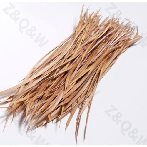 Natural 6-8 inch goose silk edge feather 15-20CM dyed deep khaki DIY craft jewelry earrings performance costume decoration