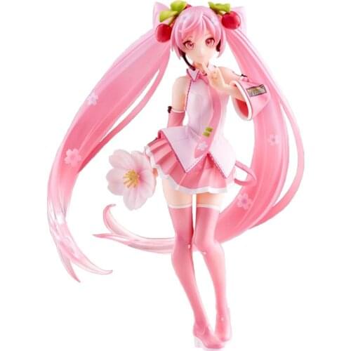 Original Hatsune Taito Prize Anime Action Figure Miku Sakura 2021 Ver.Figure PVC Prize Model Doll Toys Colletible Figurals
