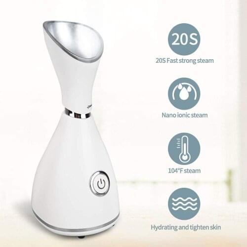 Facial Steamer for Home Facial Sauna Spa Sinuses BPA Free Warm Mist Face Humidifier for Moisturizing Pores Cleansing