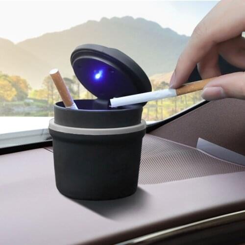 Car Ashtray with LED Light Auto Cigarette Ashtray Holder Decor for Nissan Nismo Tiida Teana Skyline X-Trail Qashqai Accessories