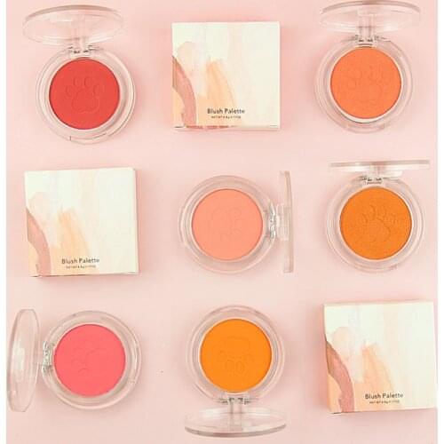 Custom Label Blush Makeup Palette Lasting Natural Cream Cheek Tint Orange Peach Pink Face Blusher Powder Rouge Makeup Cosmetics