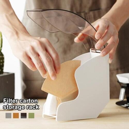 Dust-proof Acrylic Hand-drip Coffee Filter Paper Storage Container Holder Coffee Filters Dispenser Rack Barista Coffee Tool