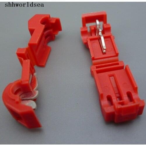 Shhworldsea 500PCS QUICK 22-18 AWG SPLICE CONNECTORS RED SCOTCH LOCK WIRE TERMINAL CRIMPS