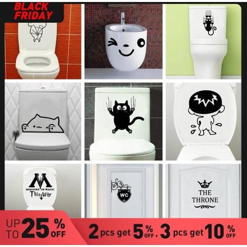 Modern Closestool Vinyl Sticker Home Decoration Accessories Home Decor Toilet Bathrooms Wall Stickers Decal Creative Mural
