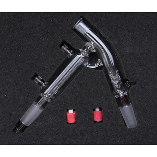 Glass Short Path Distillation Head 2L Jacketed Joint 24/40 with Vigreux Bent 60 Degree