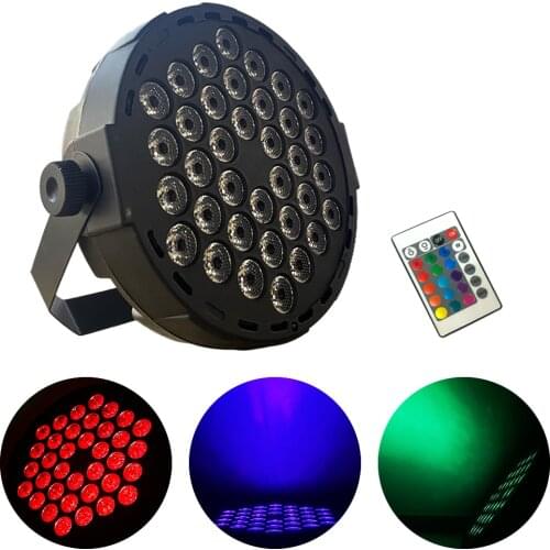 LED Remote Control Par Lights 36x3W DJ RGB 3IN1 Par Lights Strobe Beam Wash Disco Light Music Controller Effect Stage Lighting