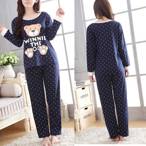 THINKTHENDO Women's Long Sleeve Pajamas