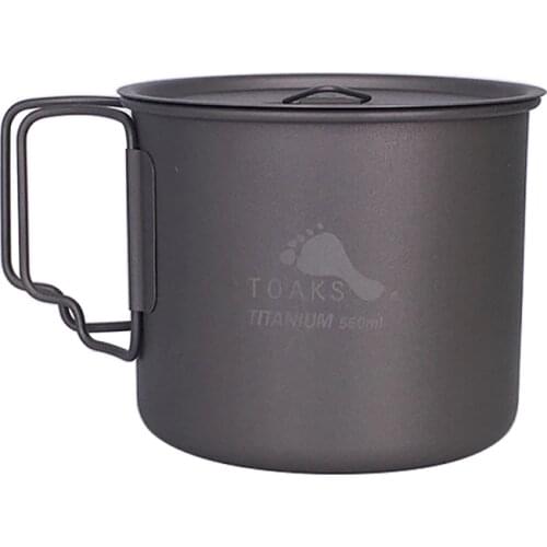 TOAKS Outdoor Hiking Camping Picnic Titanium Pot Mug Bowl 3 in1 Lightweight Camping Equipment 500ml 650ml 750ml 1100ml