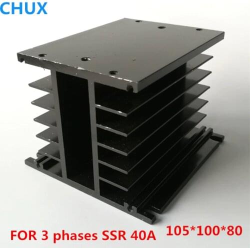 Three phase Solid State Relay heat sink H type 150*100*80 for SSR 40A Aluminum Relay radiator
