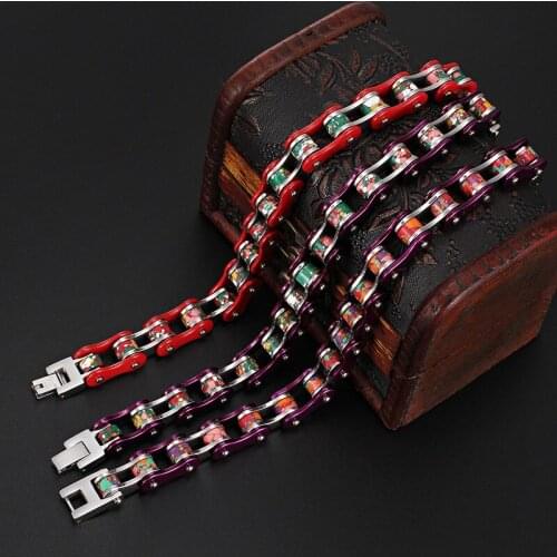 Bicycle chain men bracelet titanium steel color titanium steel bracelet tide men jewelry wholesale