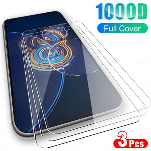 3Pcs Full Cover Protective Glass For Asus Zenfone 8 Flip Tempered Glass Screen Protector Film For Zen Fone Zenfone8 8Flip 2021