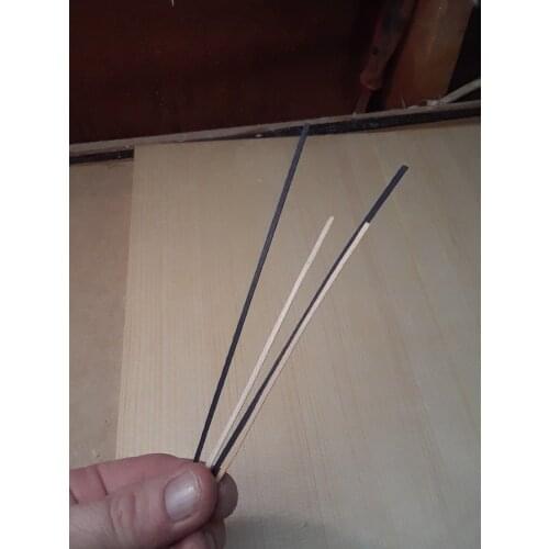 100pcs guitar strip marquetry luthier purfling binding inlay wood 810x0.5x1.5mm 50black +50 white