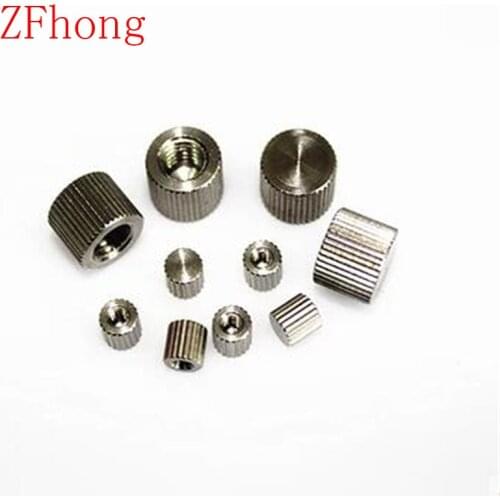 10PCS M2 M2.5 M3 M4 M5 M6 Stainless Steel Knurled small head round blind end hand thumb Nut