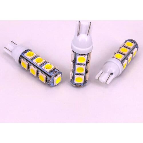 300X T10 194 168 192 W5W 13 SMD 5050 led Car reading door Light Automobile Instrument Lamp Wedge Interior clearance Bulbs 7color