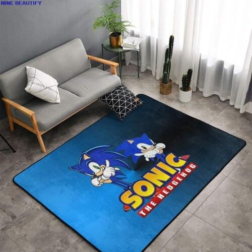 2021 Sonic Carpet For Living Room 3D Printed Kids Rug Floor Rugs Nordic Boy Play Carpet Marble Pattern Mat Non-slip Dropshipping