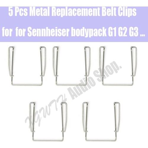 5PCS Unit Metal Replacement Belt Clips for Sennheiser Wireless Bodypack Transmitter EW100 EW300 EW500 G1 G2 G3 SK EK or Sony