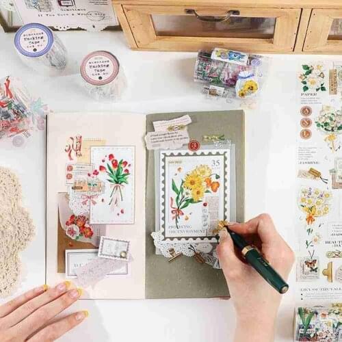 Decorative Adhesive Tapes Flower Room Series Paper 300cm PET 2 Scrapbooking Stickers Creative DIY Stationery Washi Tape Kawaii